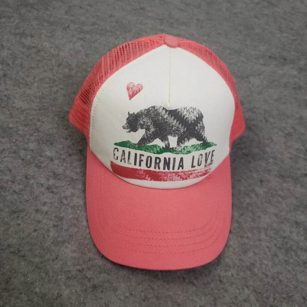 Billabong‎ Hat Cap OS Snap Back Trucker Pink White Mesh Surfer Surfing Womens